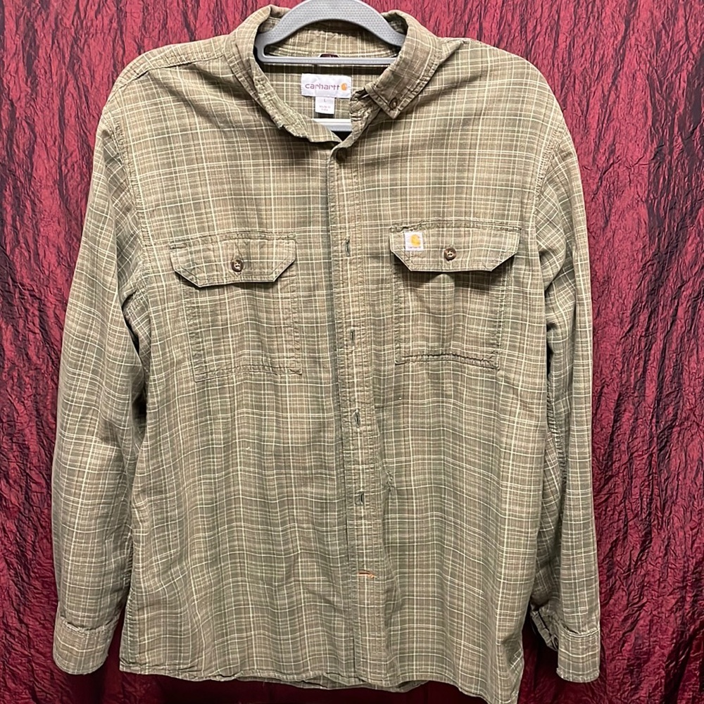 Green carhartt flannel